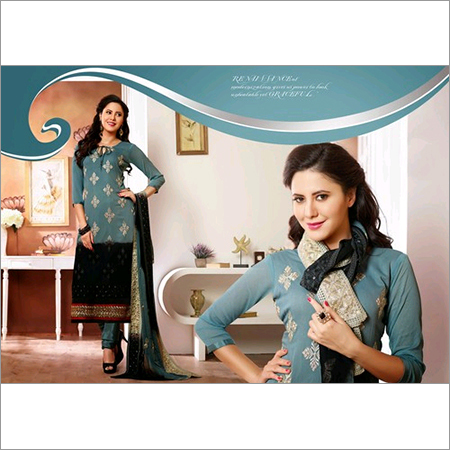 Beautiful Exclusive Designer Chiffon Straight Suit