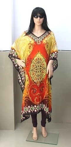 Designer Long Georgette Printed Kaftan