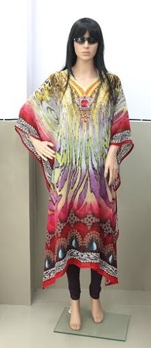 Designer Long Georgette Printed Kaftan