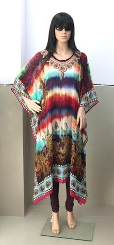 Designer Long Georgette Printed Kaftan
