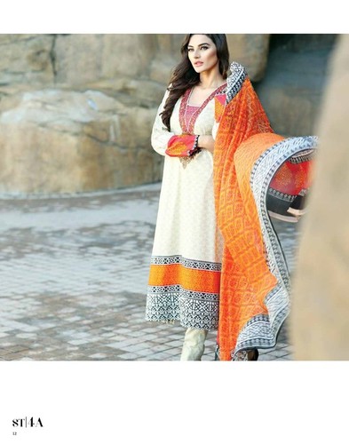 Ladies Embroidered Suits - Cotton, Floor-Length, Off-White | Hand-Stitched Embroidery, Elegant Design, Comfortable Fit