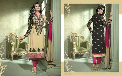 Designer Georgette Anarkli suit