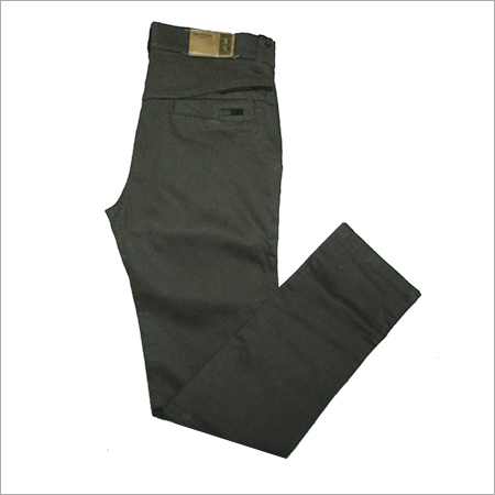 Green Tricotine Cotton Pants