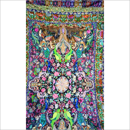 Kalamkari Shawls - Pashmina Wool, 70x100 cm, Multicolored | Soft Texture, Vibrant Colors, Handcrafted Intricate Designs, Luxurious Feel