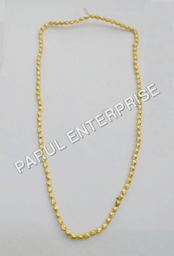 4mm Brass Cut Oval Beads