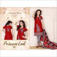 Red Bollywood Designer Dress Materials