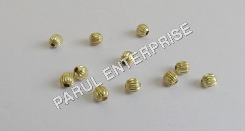 Corrugated Brass Beads