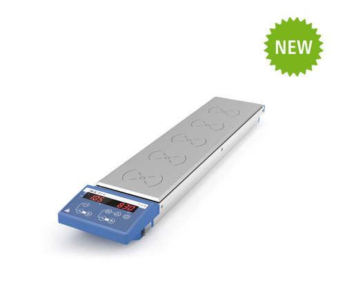 RT 5 - Aluminium Alloy 110x495 mm Plate, 5 Stirring Positions, 0-1000 RPM, 120Â°C Heating, 200 W Power