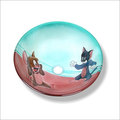 Tom & Jerry Glass Wash Bowl