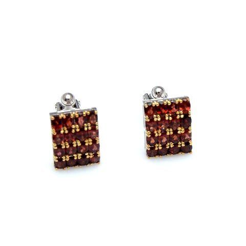 Natural Garnet Gemstone Designer Mens Cufflinks Weight: 10-20 Grams (G)