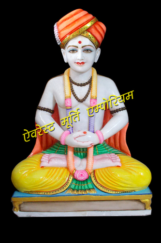 Gyaneshwer Statues - Marble, Polished White, Variable Size | Hand-Carved, Intricate Details, Spiritual Aesthetic