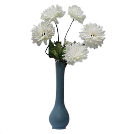 Artificial Flower - Ceramic Fabric, 12x4 Inches, Light Blue | Realistic Look, Durable Material, Elegant Design