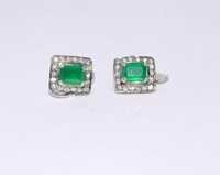 Natural Emerald Gemstone Men Cufflings
