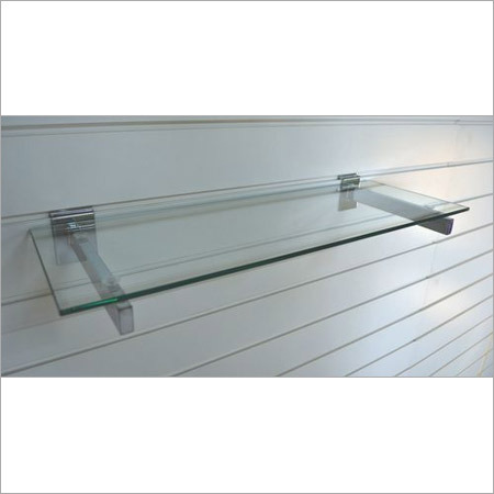 वॉल माउंटेड टफेंड ग्लास शेल्फ साइज़: कस्टमाइज़्ड