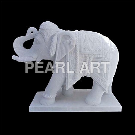 Marble Elephant Statue