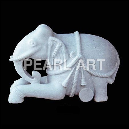 Marble Sitting Elephant