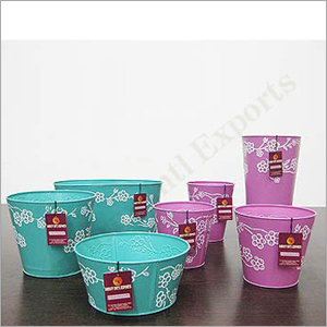 Pink Blue Small Flower Pots