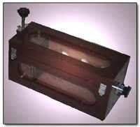 Rabbit Holder - Wooden Box-type With Front Top Lid Opening | Brown, Air-window Push System, Neck Holding Arrangement For Laboratory Use