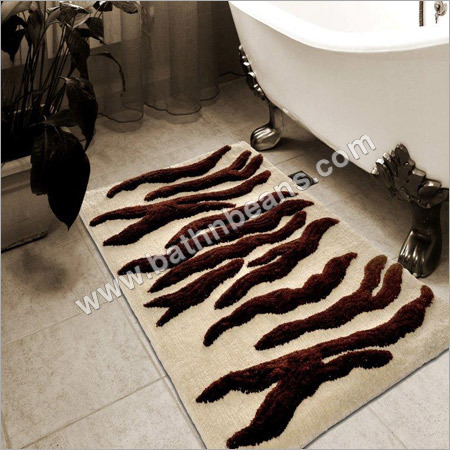 Safari Bath Mats - 100% Cotton, 50 x 80 cm, Multi Color | High Durability, Anti-Slip Backing, Quick Drying, Soft Touch, Machine Washable