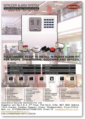 Shop alarm kit, alarm kit, intruder alarm kit