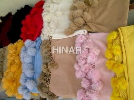 Any Pashmina Shawl With Fur Ball