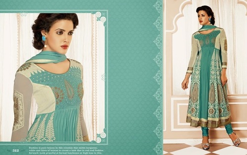 Wonderful Green Embroidered Salwar Kameez