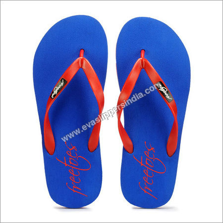 Mens Red And Blue Flip Flops