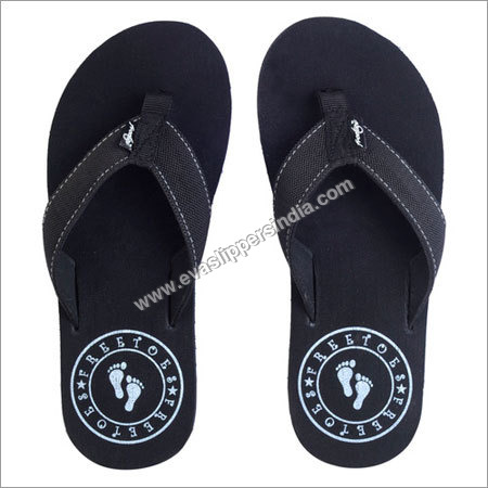 Black Flip Flop With Stamp