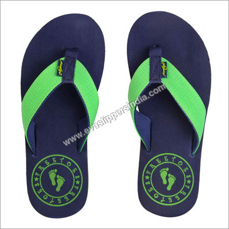 Circle Navy Lime Flip Flops