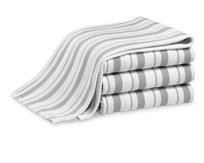 Kitchen Napkins - Cotton, 17x17 Inches, Gray, 2-Ply, 20 Count | Absorbent, Durable, Soft, Reusable, Stylish