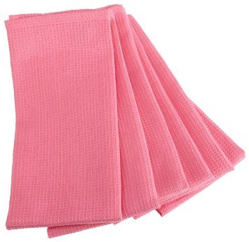 Kitchen Napkins - 2-Ply Paper 17x17cm Pink, Soft Absorbent Durable Disposable