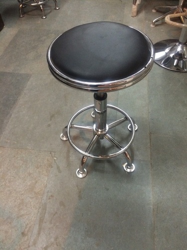 Revolving Stool - Metal, 12x15 Inches, Black | Height Adjustable, Smooth Rotation, Durable Base
