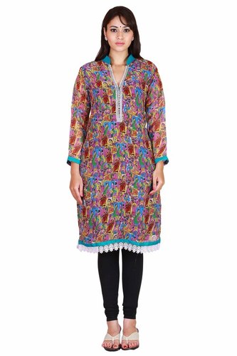 Rich Georgette with Digital Print and trims