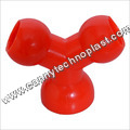 Coolant Pipe Y Fitting - Flexible Plastic Material , All Sizes Available, Red Color, Durable & Heat Resistant, Non-toxic Design