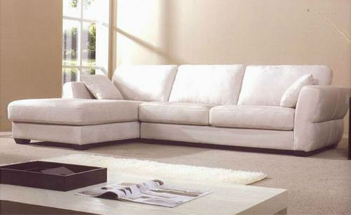 Cot Corner - Leatherette, 250x180cm, Off-White | Foam Cushion, Solid Wood Frame, Space Saving, Durable, Stylish