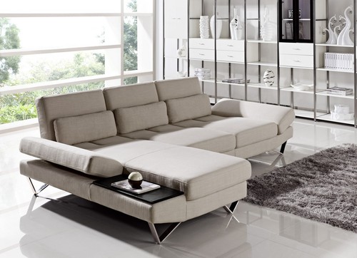 Hand Corner - Fabric, Metal 7ft x 4ft, Beige | Comfortable Seating, Modern Design, Space Saving, Durable, Easy Assembly