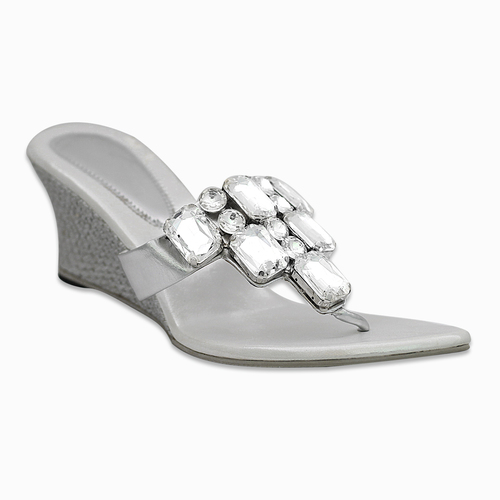 Designer Silver Wedding Wear Sandal