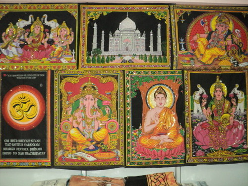 Multi Color Indian Gods Printed Wall Hangings Wholesale