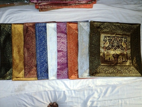 White Indian Silk Patchwork Cushion Covers