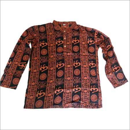 Multi Color Cotton Shirts From India Om Printed 100 Pcs Lot