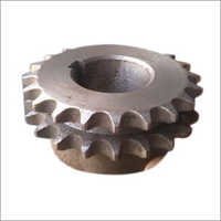 Duplex Chain Sprocket - Steel, 20 Teeth, 0.8 To 10 Module Sizes | Polished Finish, 1 Year Warranty, High Dimensional Stability