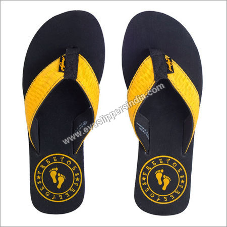 Unique Black Yellow Flip Flops