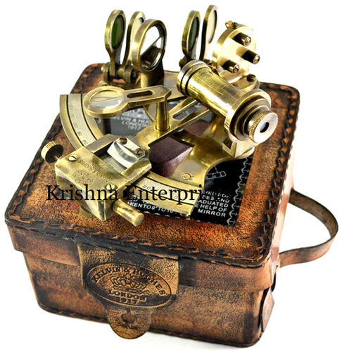 Antique Sextant With Cover