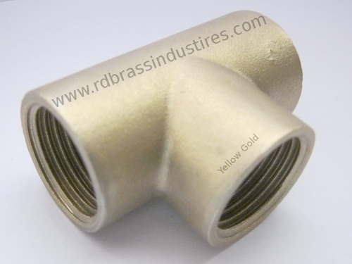 Brass Forged Blasting Tee - Brass, 1/2"-2", Natural Finish, 150 PSI | Threaded Connections, Durable, Easy Installation