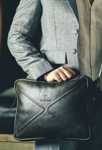 Black Mens Leather Bag