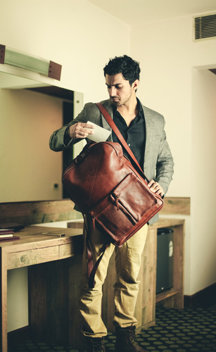 Leather College Bag