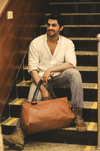 Brown Leather Gym Bag