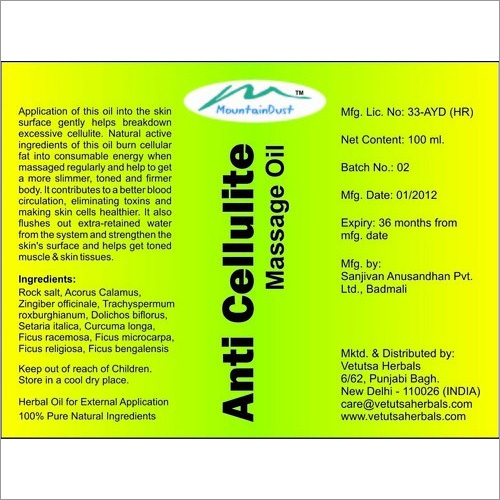 Anti Cellulite Massage Oil