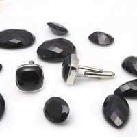  Natural Black Onyx Gemstone Mens Cufflinks