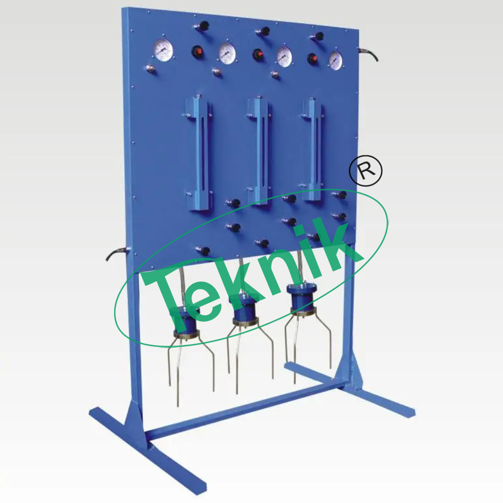 Concrete Permeability Testing Apparatus - C.I. Moulds for 150mm & 100mm Samples Three Pressure Gauges Included 440V A.C. Compatible High-Pressure Compressor Optional